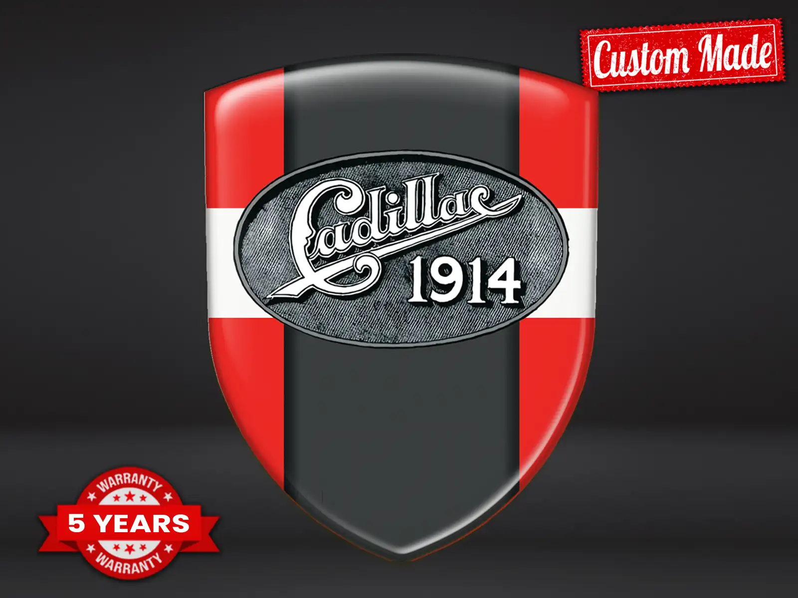 Cadillac Heckscheibenaufkleber Premium Anpassbar Exklusiv